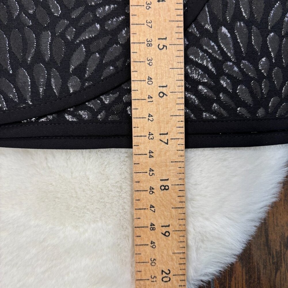 LOFT Skirt 2P Black Metallic 2‎ Petite Women's - Picture 10 of 12